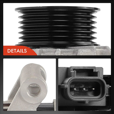 Ford F150 F250 F350 6.2L V8 Alternator Replacement 12 Volt 150 Amp With 6 Groove Pulley Clockwise details view