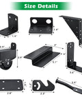 Beefy Heavy Duty Sliding Gate Kit For Deck And Fence With Smooth Roll Wheel Hardware Powder Coated Steel In Black Quiet Glide Weatherproof Gate System For Easy Outdoor Access, size details