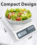 0.1g Precision Digital Kitchen Scale For Meal Prep And Calorie Counting, Great For Baking And Espresso Coffee with salad bowl