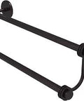 18 Inch Double Towel Bar In Antique Bronze Finish, Solid Brass Construction, Concealed Mounting Screws, Dual Bar Design