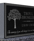 Personalized Granite Memorial Stone For Grave Decor Outdoor Tree Of Life Memorial Plaque Custom Cemetery Marker To Honor Loved One