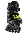 Unisex Adult Fitness Inline Skates For Urban Cruising With Molded Boot, All Day Comfort, Vented Design, Black and Neon Yellow