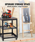 Dang Solid Thickness Planer Stand With Three Gear Height Adjustable Rolling Cart Holding Up To 100 Lbs Featuring Sweet Swivel Caster Wheels and Easy Shop Storage with tools.