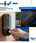 Smooth Zero Drama Keyless Entry With This Heavy Duty Wifi Smart Door Lock featuring manual thumbturn and biometric keypad.