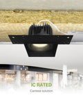 Trimless Recessed Ceiling Lights 4 Inch Led Downlight Fixture 18 Pack With Junction Box 5Cct Dimmable Selectable Color Tone mounted in ceiling