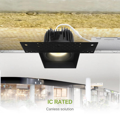 Trimless Recessed Ceiling Lights 4 Inch Led Downlight Fixture 18 Pack With Junction Box 5Cct Dimmable Selectable Color Tone mounted in ceiling