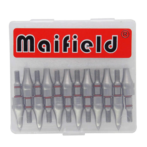 Stainless Steel Screw In Archery Field Points 12 Pack With Silicone Rings For Tougher Targets And Cleaner Arrow Flight