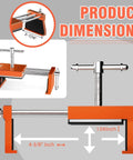 Two Pack Cabinet Clamps for Face Frame Alignment Tool Built From Anodized Aluminum Alloy Professional Grade Installation Clamps for Woodworking and DIY Projects Adjustable Jaw Width From 2 Inches to 4-3/8 Inches Rust Resistant product dimensions view