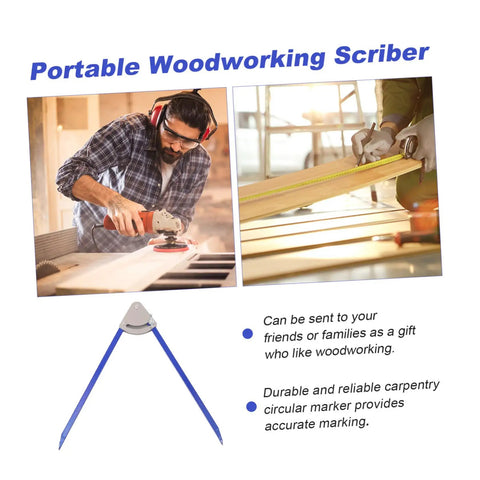 Image of Heavy Duty Alloy Circular Scriber For Woodworking Marking Tool With Precision Round Layout Gauge on workshop table.