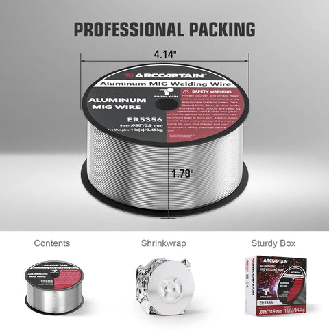 Er5356 Aluminum Mig Welding Wire.035 Inch One Pound Spool Hella Smooth Arc With Badass Marine Grade Salt Spray Resistance For Professional Builders And Hobbyists