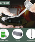 Applying 8oz Silicone Dielectric Grease For Electrical Connectors And O Rings Waterproof For Marine Automotive with brush