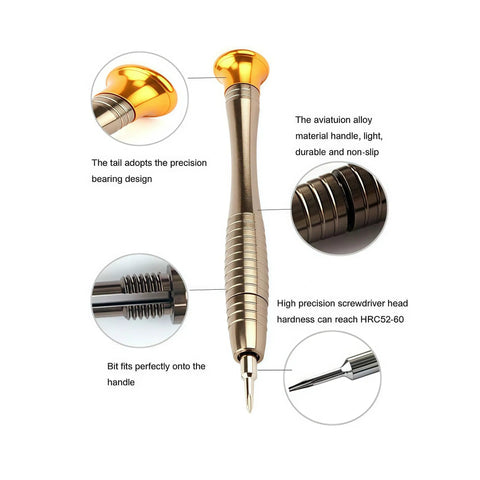 Close-up of Magnetic 25 In 1 Screwdriver Set With Vanadium Steel Bits Non Slip Handle showing detailed design features
