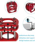 Top Shelf Manual Router Lift Kit With Smooth Glide Aluminum Insert Plate For Router Tables solid red aluminum construction for durability