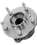 Front Wheel Bearing Hub Kit With Lug Nuts For Chevy Malibu 2004-2012, 5 Lug ABS Compatible, close-up view of hub assembly.