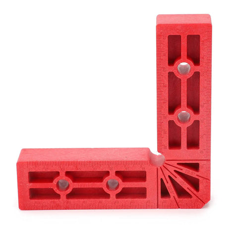 90 Degree Positioning Plastic Right Angle Clamp For Woodworking With 120mm Scale And Complete Accessories, corner detail