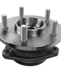 Front Wheel Hub And Bearing Assembly Direct Fit For Jeep Cherokee 1989 1999 Comanche 1990 1992 Grand Cherokee 1993 1998 Wagoneer 1990 And Wrangler 1990 1999 Ready To Go With Bearings Pre Installed Plug And Play Front Hub Repair Kit product image showing metal hub with studs