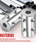 Six Pack 8mm To 10mm Steel Shaft Couplings Rigid Set Screw Motor Shaft Connectors For DIY Projects Motor Accessories Kit With Allen Wrench And Screws High Strength Durable Easy Install. steel couplings with set screw holes