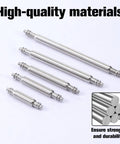 78 Pcs Watch Pins Replacement Kit Stainless Steel Spring Bars in various sizes for metal and leather watches.