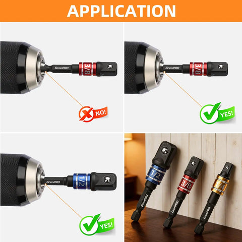 Flexible Drill Bit Extension Set 4 Piece With 1/4 Inch 3/8 Inch 1/2 Inch Hex Shank Adapters And 105 Degree Right Angle Attachment shown in use