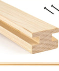 20 Inch Wooden Center Mount Drawer Slides With Smooth As Butter Glide And Rock Solid Construction, beige solid maple wood detail