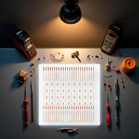 No Trace 208 Soldering Lugs Kit For Mobile Phone Repair And PCB Spot Welding displayed with tools on a workbench