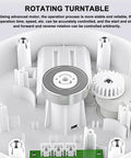 Detailed view of Motorized 360 Degree Rotating Turntable Stand For Jewelry Photography with gear mechanism and stable base.