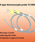 Universal K Type Thermocouple Probe TL1004 For K Type Thermometers Pro Grade Metal Probe With 0 To 935 Fahrenheit Range Fast 5 Second