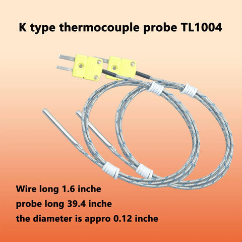 Universal K Type Thermocouple Probe TL1004 For K Type Thermometers Pro Grade Metal Probe With 0 To 935 Fahrenheit Range Fast 5 Second