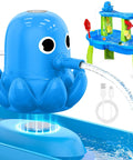 Blue Rechargeable Cordless Water Table Pump With Magnetic No Drill Design Delivers Continuous Flow for kids' play