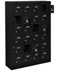 Real Tough Twenty Four Door Cell Phone And Tablet Locker Cabinet With Individual Key Compartments Heavy Duty Steel Build No Fuss Setup Locks Down All Your Electronics For School Or Gym Space, showing 24 individual keyed compartments.
