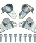 Heavy Duty Tailgate Hinge Kit With Bolts For Rear Gate Door includes four metal components and hardware bolts.