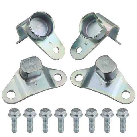 Kick Some Rust Off Your Rig With This Shop Grade Tailgate Hardware Rebuild Kit Perfectly Matched For 1999 To 2007 Chevy Silverado And Gmc Sierra Trucks Including Heavy Duty Handle Latch Hinge Cable Striker Bolts: set of tailgate hardware brackets and bolts.
