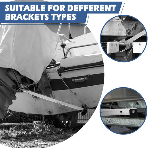 Adjustable Transom Saver 24 To 36 Inches For Outboard Motors, Heavy Duty Boat Trailer Rollers And Mounts, Marine Grade ABS Clip Head For Beefed Up Engine Security