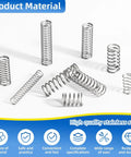 Premium Stainless Steel Compression Springs Assortment Kit Featuring 380 Versatile Pieces For DIY Repairs, Home Projects, And Heavy Duty Mechanical Fixes With Rust Proof Build, assorted stainless steel springs