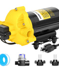 Self Priming 110V Diaphragm Water Pump With 4.0 GPM At 45 PSI, Automatic On Demand, Energy Saving, accessories included