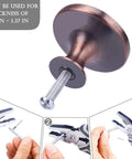 Two Pack Round Drawer Pulls In Red Bronze With Vintage Brushed Antique Copper Finish, installation process with screws