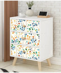 Peel And Stick Floral Wallpaper For Nursery Decor Removable Contact Paper In Colorful Forest Beige Orange Blue No Mess Easy
