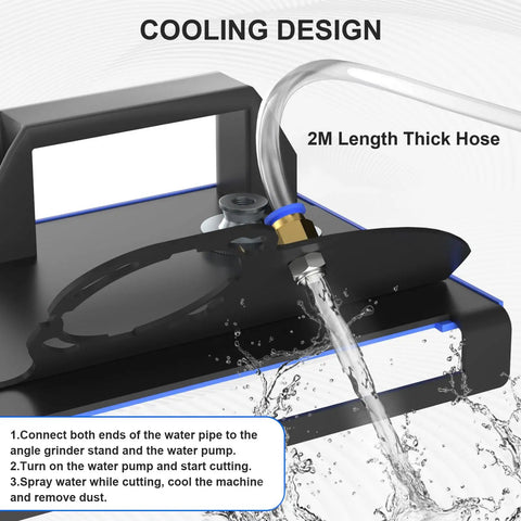 45 Degree Tile Chamfering Tool Stand For Angle Grinders Pro Grade Bevel And Chamfer with 2m cooling hose attached