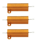 Heavy Duty 50W 25 Ohm Wirewound Load Resistor Aluminum Chassis Mount Adapter set of three for smart doorbell noise reduction.