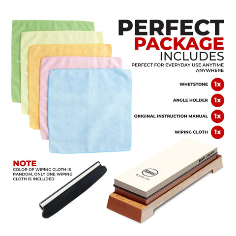 Whetstone Starter Set With 1000 6000 Grit For Ultra Sharp Knives Made In Japan Knife Angle Holder Wiping Cloth And Base