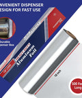 Heavy Duty 18 Inch Wide Aluminum Foil Roll, 500 Feet, Food Safe, Tear Resistant for Cooking, Grilling, and Roasting in box