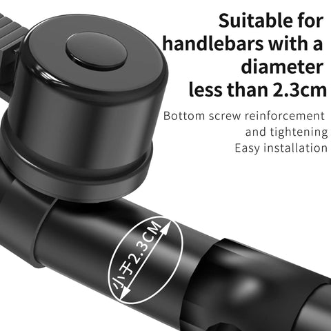 Smart Bike Tracker Bell With Find My Compatibility No AirTag Needed Global GPS Locator, handlebar compatibility shown