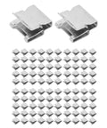 Heavy Duty 304 Stainless Steel Solar Panel Cable Clips 100 Pack securing solar wires with durable fasteners for installations.