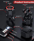 Rad Bike Alarm Tail Light For Happy E-Bike Offroad MTB With Super Loud 110 Decibel Siren And Snazzy Vibration Sensor To Keep Your Ride Safe From Crooks. Black bike alarm tail light, USB-C, bracket and remote shown