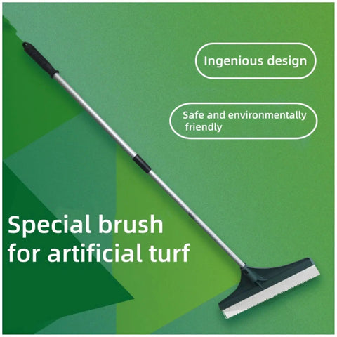 Artificial Lawn Rake With Telescopic Pole And Ergonomic Handle For Quick Debris Removal From Lawn, Synthetic Grass And Carpets