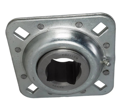 Heavy Duty Drivetrain Disc Harrow Flange Bearing Replacement Part For FD211RM with square bolt holes, close-up view
