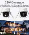 2K Pan Tilt Outdoor WiFi Security Camera For Home Or Business With 360 Degree View Auto Tracking Color Night Vision Lorex