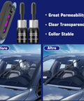 Pro Grade Windshield Repair Kit With Vacuum Technology 2 Piece Set Suction Cup Curing Light Auto Glass Repair Tool For Chips And Cracks Nano Resin System Sapphire Edition with before and after repair results