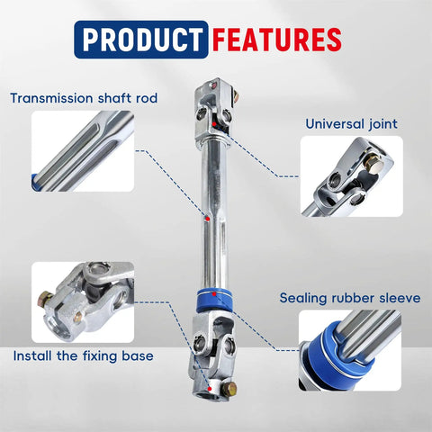 Steering Column Lower Intermediate Shaft Replacement for Ford F-150 2009 2010 2011 2012 2013 2014 and Lincoln Navigator With U-Joint Coupler Built Tough High Strength Steel and Anti Rust Protection for Long Lasting Performance. product features