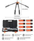 Two-Handed Pop Rivet Gun Kit With 230 Blind Rivets, 5 Interchangeable Nosepieces, 5 Drill Bits, Heavy Duty Carrying Case